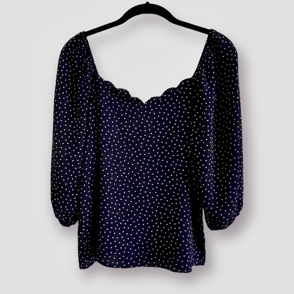 MONTEAU POLKA DOT TOP, SIZE M. - Picture 1 of 5